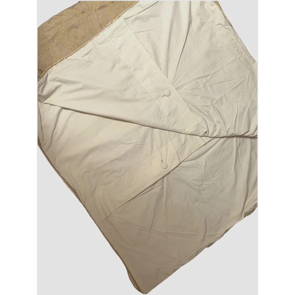Custom Luxury Duvet Cover Full Size Damask Stripe Print Brown Gold Beige RARE